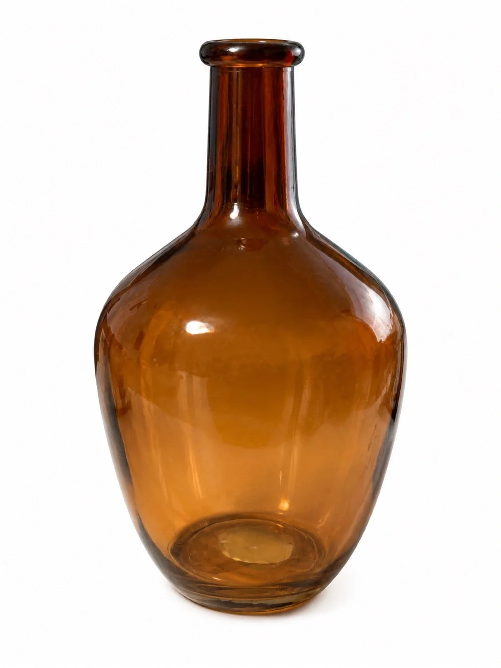 Amber Glass Decorative Vase
